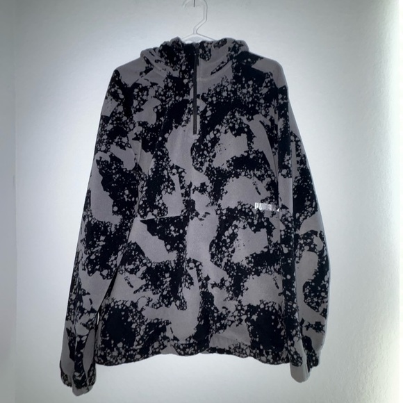 Puma Polarfleece Half Zip Black Gray Men’s Large - Picture 4 of 16